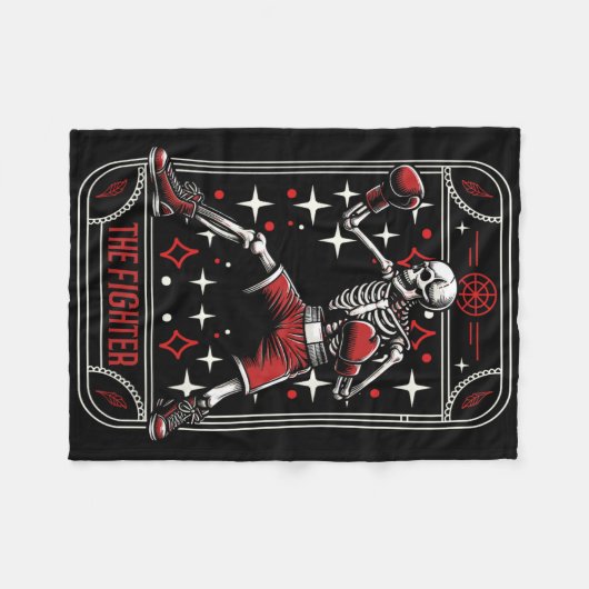 ボクシングスパーリング – グローブファイターボクサースケルトンTa フリースブランケット (正面(横))