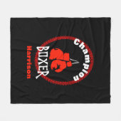 ボクシングスポーツテーマ図 フリースブランケット (正面(横))