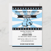 ボクシングスポーツボーイ誕生日招待状ブルー 招待状 (正面)