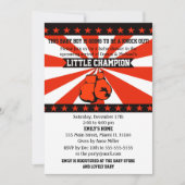 ボクシングスポーツ男の赤ちゃんシャワー招待状 招待状 (正面)