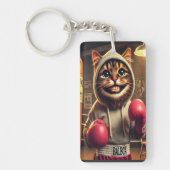 ボクシングチャンプ？ーボクシング手袋猫 キーホルダー (正面)
