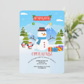 ボクシングデイ雪だるま招待状 招待状 (スタンド正面)