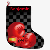 ボクシングデザインラージクリスマスストッキング ラージクリスマスストッキング (正面)