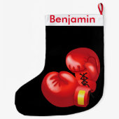 ボクシングデザインラージクリスマスストッキング ラージクリスマスストッキング (裏面)