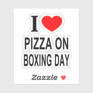 ボクシングデーにはPIZZA ❤️ ボクシングデーのPIZZAは Vinyl シール