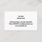 ボクシングトレーニングレッスンビジネスカードテンプレート 名刺 (裏面)