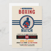 ボクシングトーナメントフライヤーテンプレート 招待状 (正面/裏面)