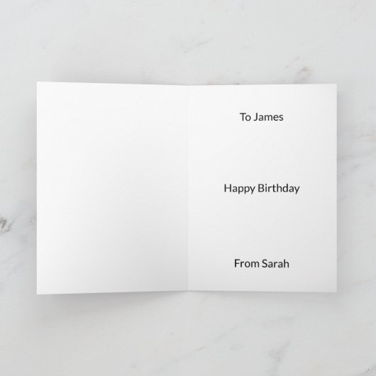 ボクシングノックアウトパーソナライズされた誕生日カード カード (内部)