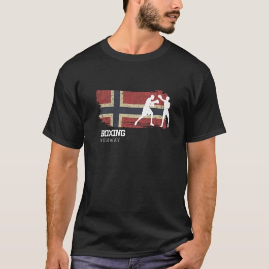 ボクシングノルウェーコンバットスポーツファイターボクシング1 Tシャツ (正面)