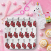 ボクシングバースデーパーティレッドグローブ ペーパープレート (パーティー)