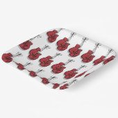 ボクシングバースデーパーティレッドグローブ ペーパープレート (傾斜あり)