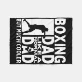 ボクシングパパ父引用文ボクおもしろいサー フリースブランケット (正面(横))