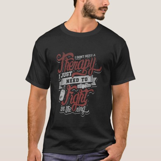 ボクシングパンチノックダウントレーニングジャブアッパーカット2 Tシャツ (正面)