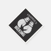 ボクシングパーソナライズされたクラブボクサージムファイターグローブ スタンダードカクテルナプキン (角)