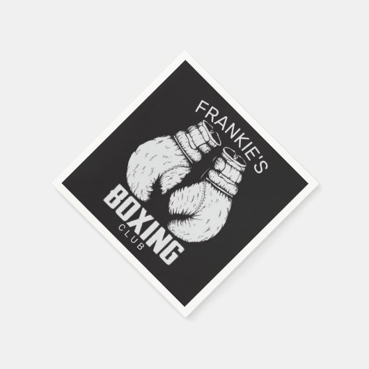 ボクシングパーソナライズされたクラブボクサージムファイターグローブ スタンダードカクテルナプキン (角)