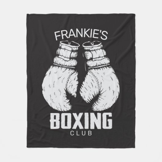 ボクシングパーソナライズされたクラブボクサージムファイターグローブ フリースブランケット (正面)