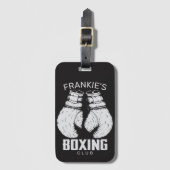 ボクシングパーソナライズされたクラブボクサージムファイターグローブ ラゲッジタグ (正面縦)
