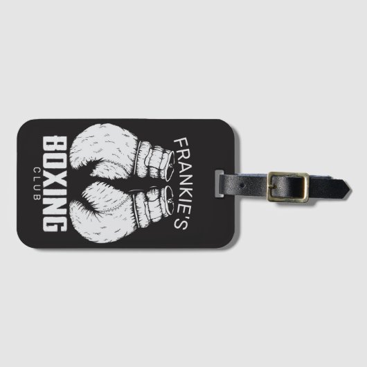 ボクシングパーソナライズされたクラブボクサージムファイターグローブ ラゲッジタグ (正面横)