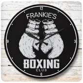 ボクシングパーソナライズされたクラブボクサージムファイターグローブ ラージ壁時計