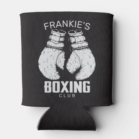 ボクシングパーソナライズされたクラブボクサージムファイターグローブ 缶クーラー (裏面)