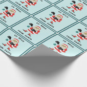 ボクシングパーソナライズされたホリデーギフト ラッピングペーパー (角)