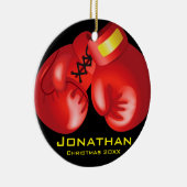 ボクシングパーソナライズされた手袋オーナメント セラミックオーナメント (右)