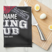 ボクシングパーソナライズされた手袋戦闘機チャンピオンボクサー キッチンタオル (四つ折り)