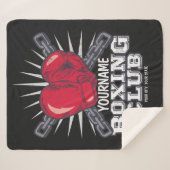 ボクシングパーソナライズされた手袋戦闘機チャンピオンボクサー シェルパブランケット (正面(横))