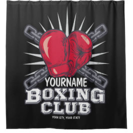 ボクシングパーソナライズされた手袋戦闘機チャンピオンボクサー シャワーカーテン