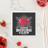 ボクシングパーソナライズされた手袋戦闘機チャンピオンボクサー スタンダードカクテルナプキン (インサイチュ)