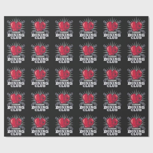 ボクシングパーソナライズされた手袋戦闘機チャンピオンボクサー ラッピングペーパー (フラット)