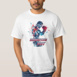 ボクシングファンのためのグラフィックとテキスト Tシャツ