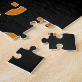 ボクシングボクサーのグラフィックワードアート ジグソーパズル (側面)