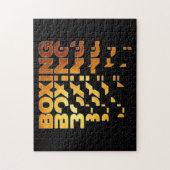 ボクシングボクサーのグラフィックワードアート ジグソーパズル (縦)