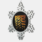 ボクシングボクサーのグラフィックワードアート スノーフレークピューターオーナメント (右)