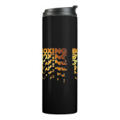 ボクシングボクサーのグラフィックワードアート タンブラー (回転左)
