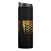 ボクシングボクサーのグラフィックワードアート タンブラー (回転右)