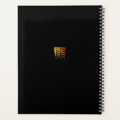 ボクシングボクサーのグラフィックワードアート プランナー手帳 (裏面)