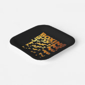 ボクシングボクサーのグラフィックワードアート ペーパープレート (傾斜あり)