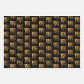 ボクシングボクサーのグラフィックワードアート ラッピングペーパーシート (正面2)