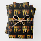 ボクシングボクサーのグラフィックワードアート ラッピングペーパーシート (インサイチュ)