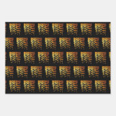 ボクシングボクサーのグラフィックワードアート ラッピングペーパーシート (正面)