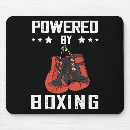 ボクシングボクサーキックボクサーBoボクシング力の手袋 マウスパッド (正面)