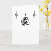 ボクシングボクサーグローブハートビートギフト カード (黄色い花)