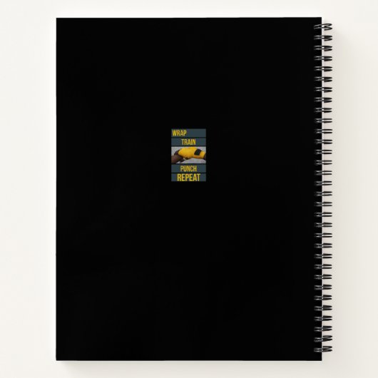 ボクシングボクサートレーニング引用文ラップトレインリピート ノートブック (裏面)