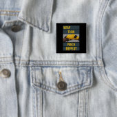 ボクシングボクサートレーニング引用文ラップトレインリピート 缶バッジ (インサイチュ)