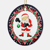 ボクシングボクサーホリデーギフトセラミックオーナメント セラミックオーナメント (左)