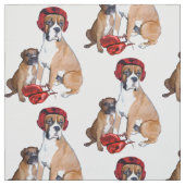 ボクシングボクサー犬の生地 ファブリック (見本)