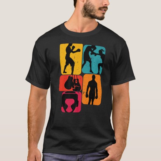 ボクシングボックスボクサーレトロ Tシャツ (正面)