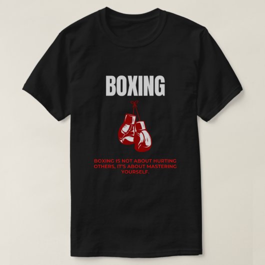 ボクシングマインドセット - 強さ 規律 集中 Tシャツ (デザイン正面)
